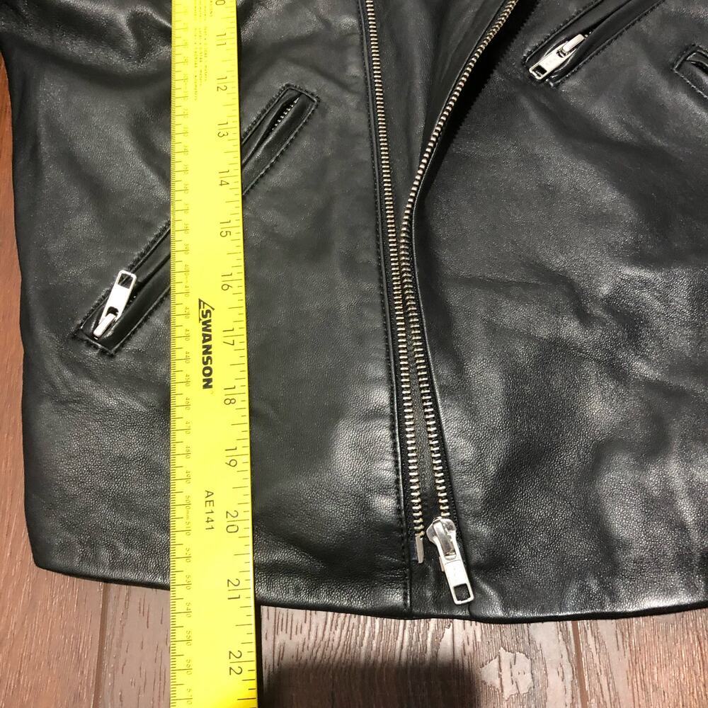 Free People x Pierre Rioufol Sun Shining Leather Jacket Moto Black Size L NWOT - Picture 11 of 16